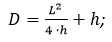 Формула диаметра окружности через хорду и высоту сегмента